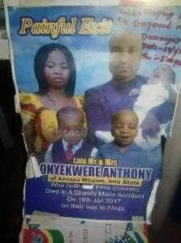 Obituary of couple & their 3 children who died in fatal accident (photo)